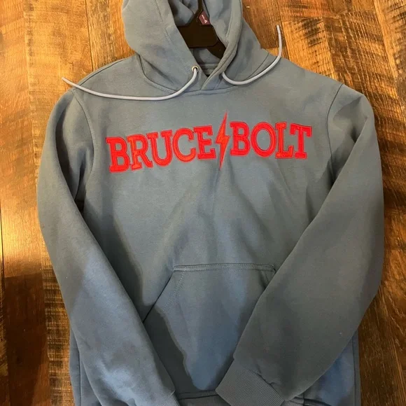 Bruce Bolt Baseball Hoodie Large - Picture 1 of 2